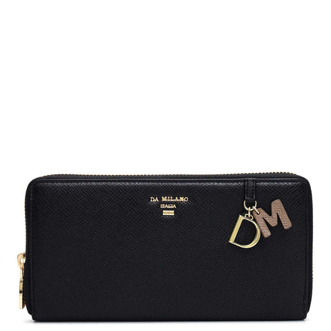 Franzy Leather Ladies Wallet - Black