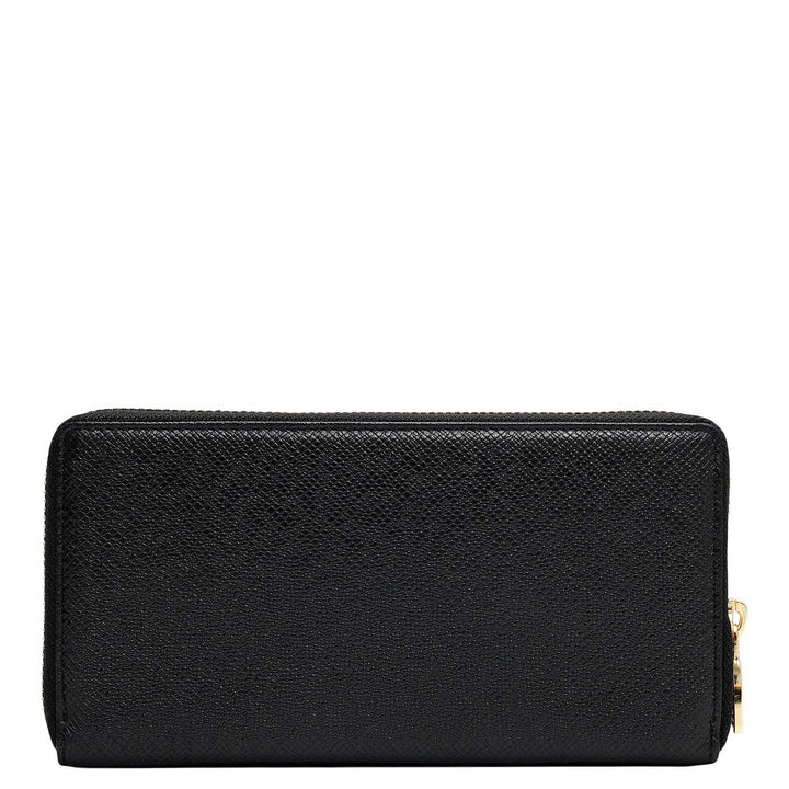 Franzy Leather Ladies Wallet - Black