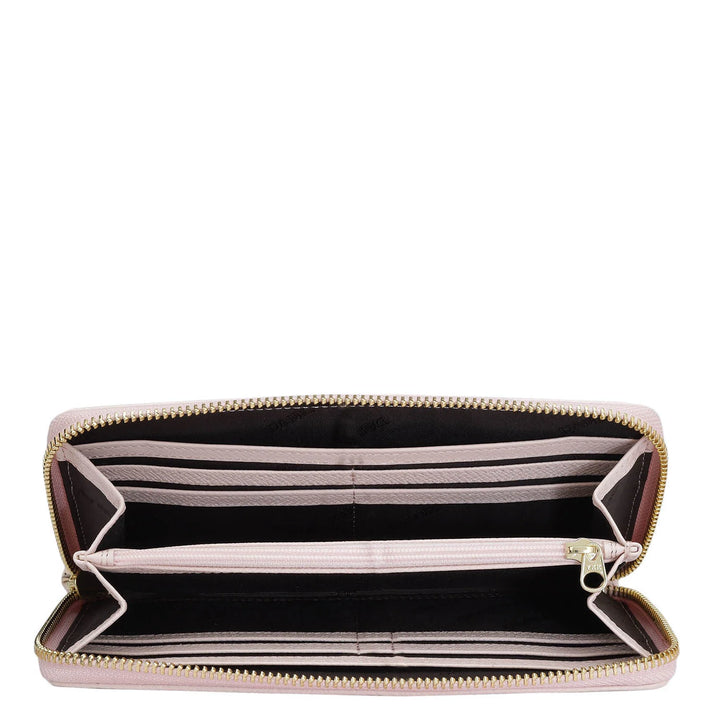 Franzy Leather Ladies Wallet - Blush