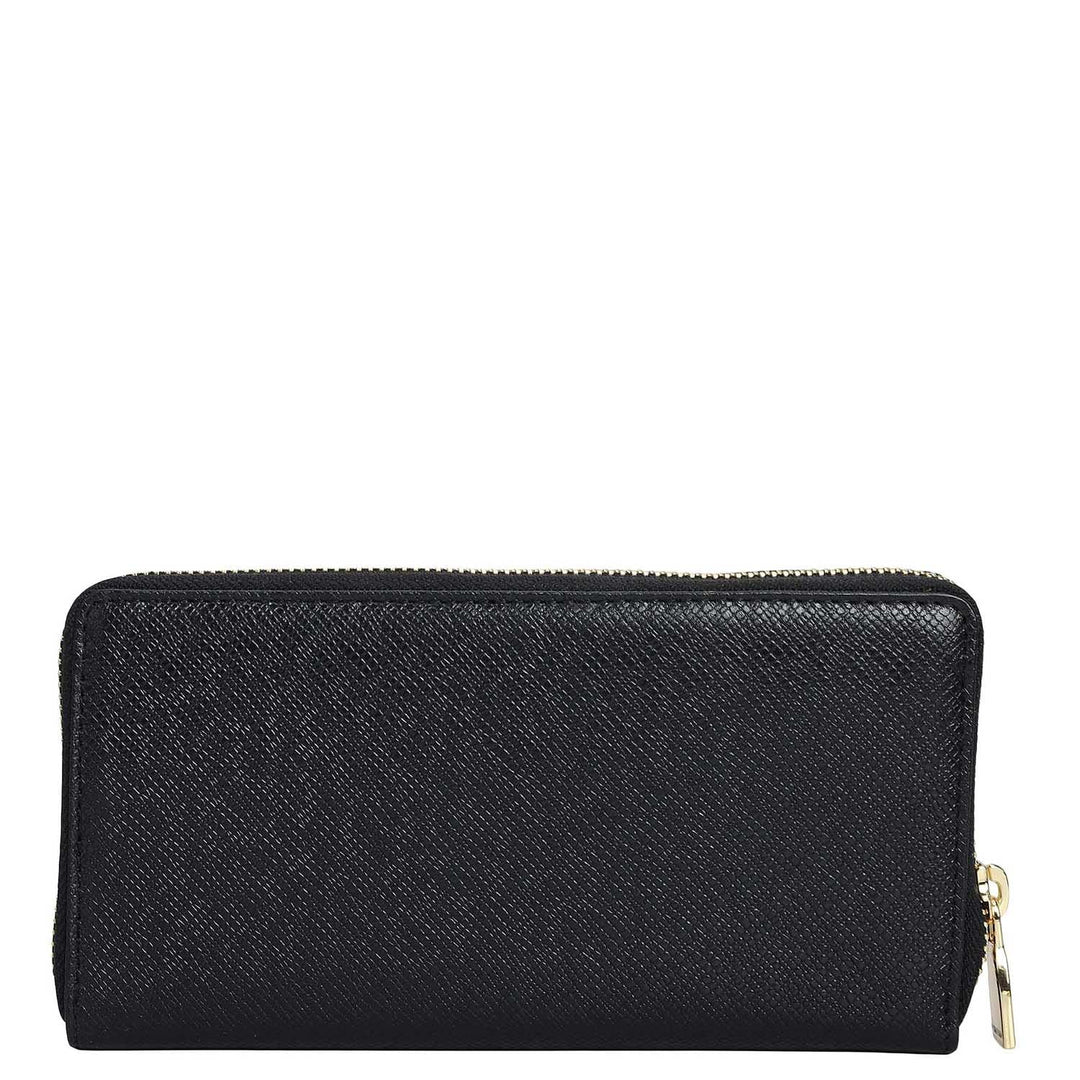 Franzy Leather Ladies Wallet - Black