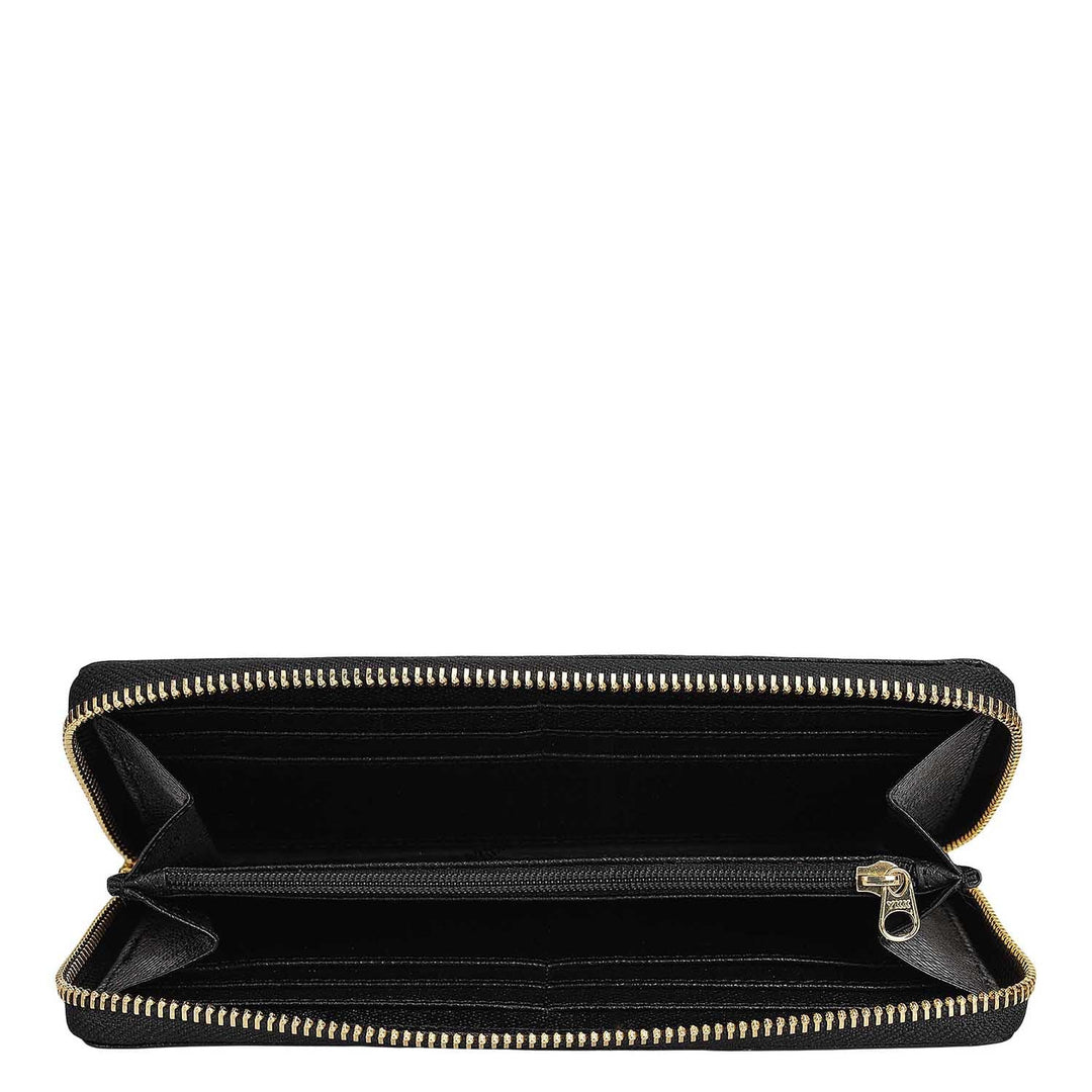 Franzy Leather Ladies Wallet - Black