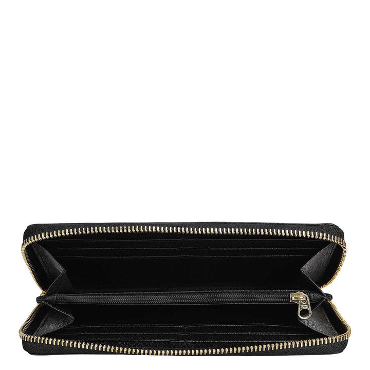 Franzy Leather Ladies Wallet - Black