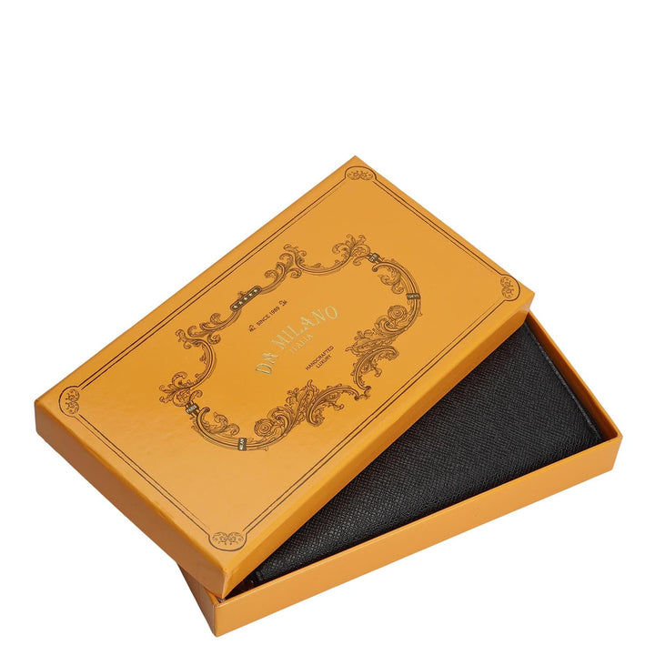 Franzy Leather Ladies Wallet - Black