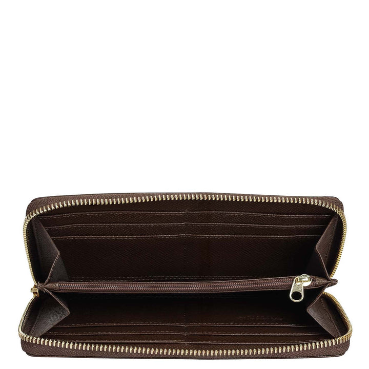 Franzy Leather Ladies Wallet - Walnut