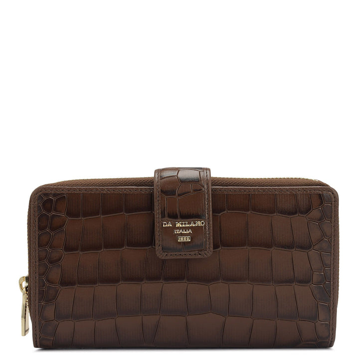 Croco Leather Ladies Wallet - Date