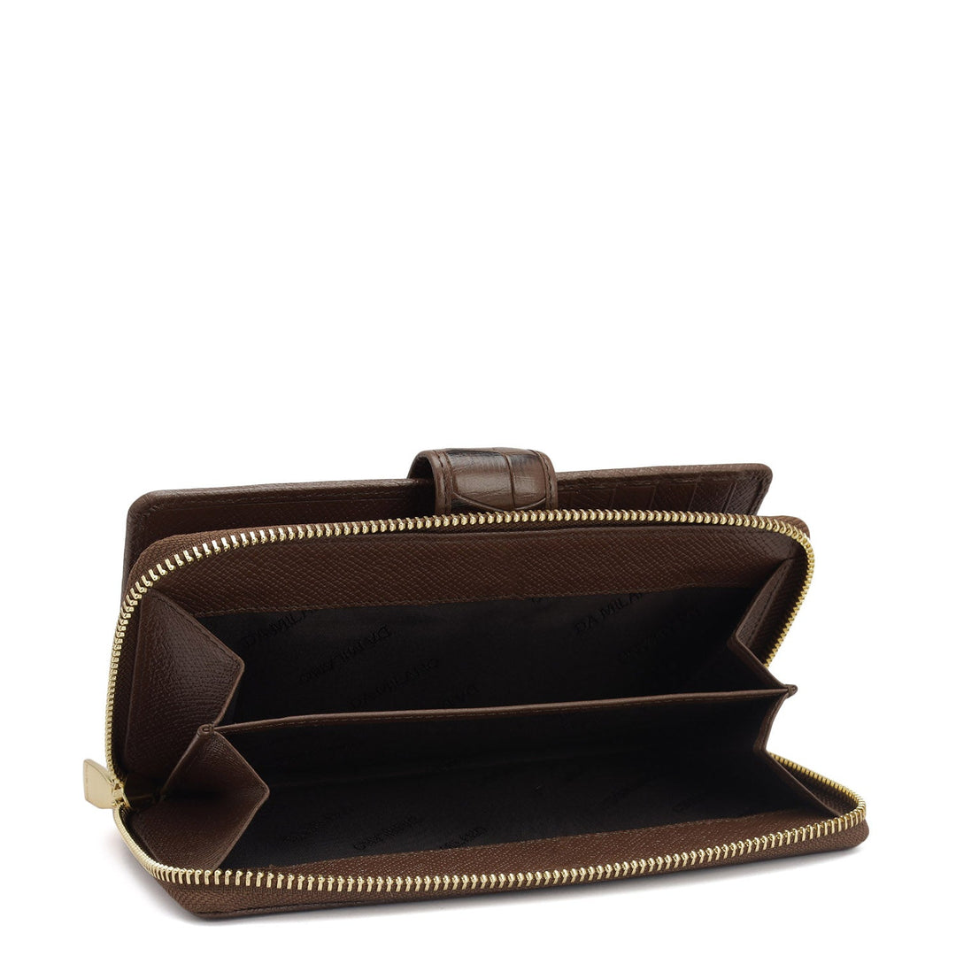 Croco Leather Ladies Wallet - Date