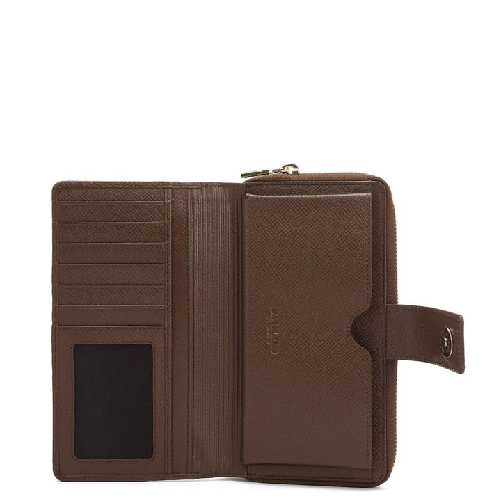 Croco Leather Ladies Wallet - Date