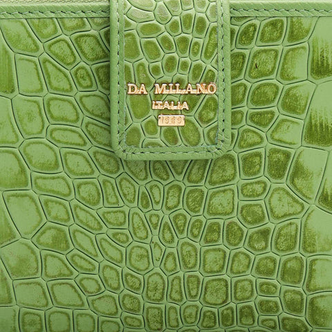 Croco Leather Ladies Wallet - Kiwi