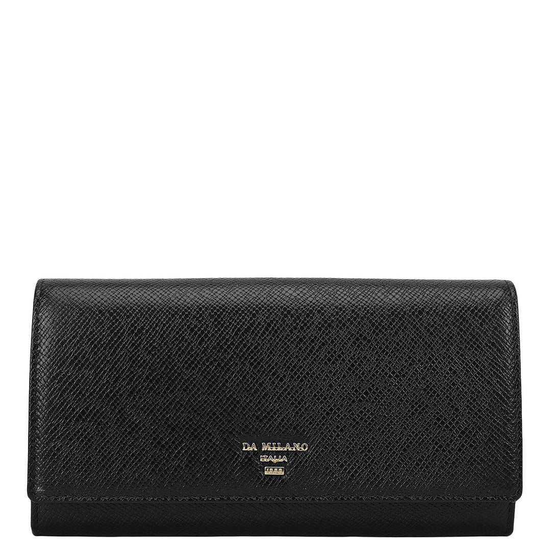 Franzy Leather Ladies Wallet - Black