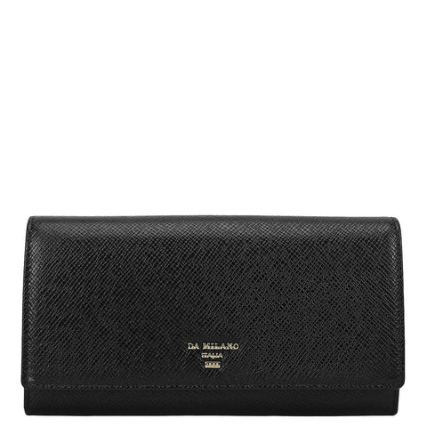 Franzy Leather Ladies Wallet - Black