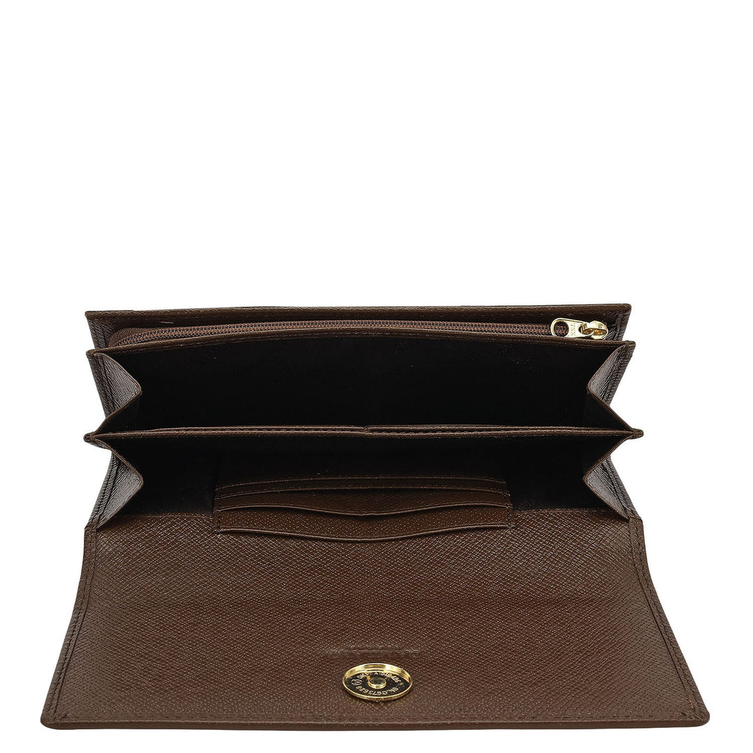 Franzy Leather Ladies Wallet - Walnut