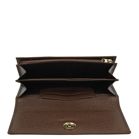 Franzy Leather Ladies Wallet - Walnut