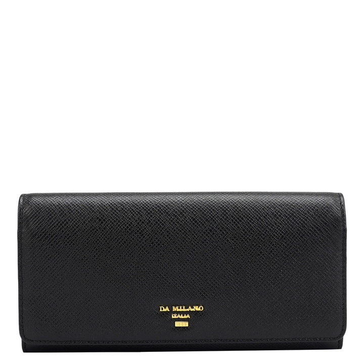 Franzy Leather Ladies Wallet - Black