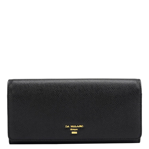 Franzy Leather Ladies Wallet - Black