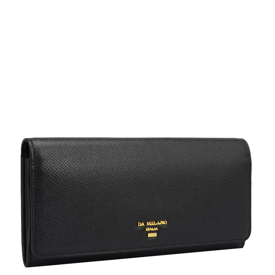 Franzy Leather Ladies Wallet - Black