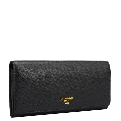 Franzy Leather Ladies Wallet - Black