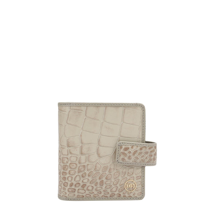 Croco Leather Ladies Wallet - Frost