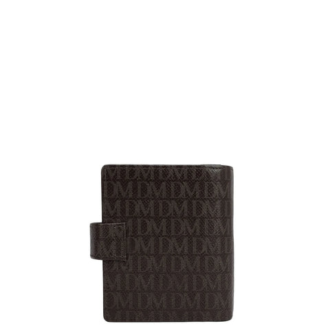 Monogram Leather Ladies Wallet - Chocolate