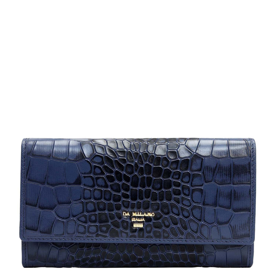 Croco Leather Ladies Wallet - Stardust