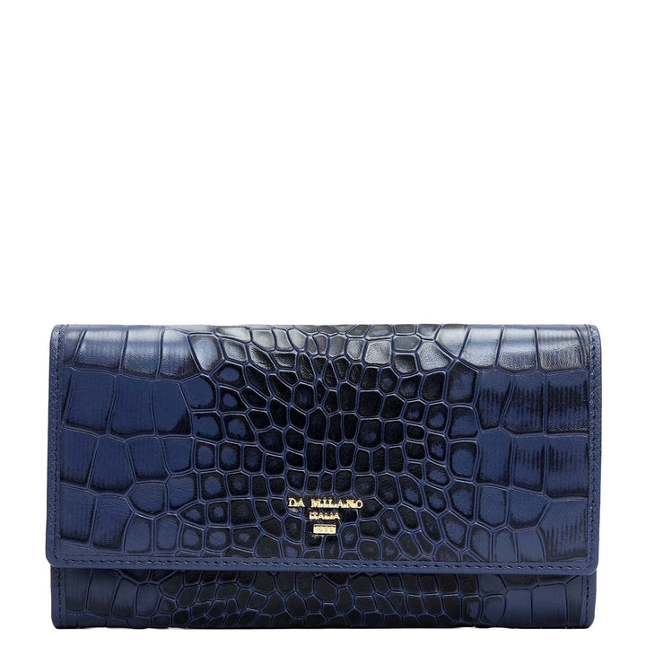 Croco Leather Ladies Wallet - Stardust