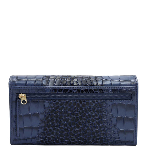 Croco Leather Ladies Wallet - Stardust