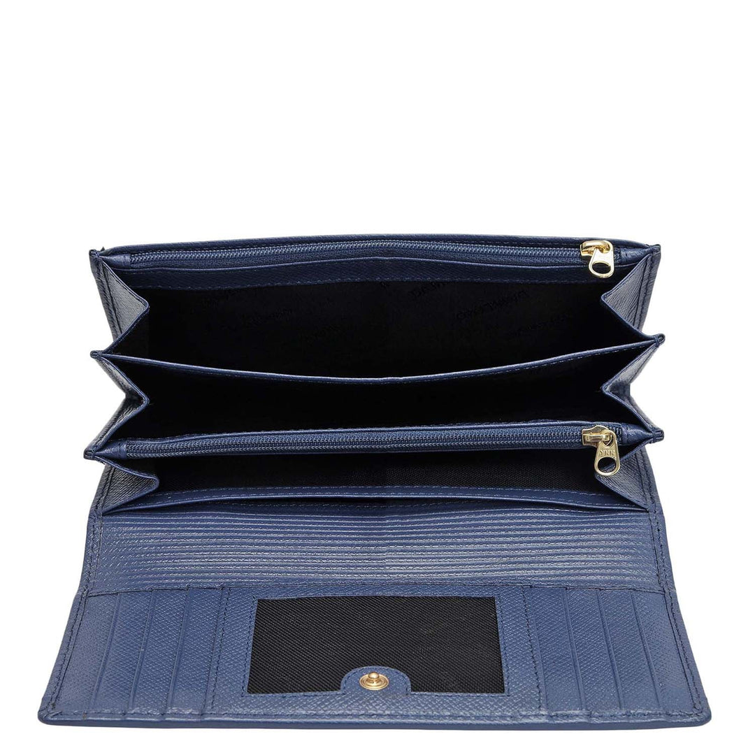 Croco Leather Ladies Wallet - Stardust