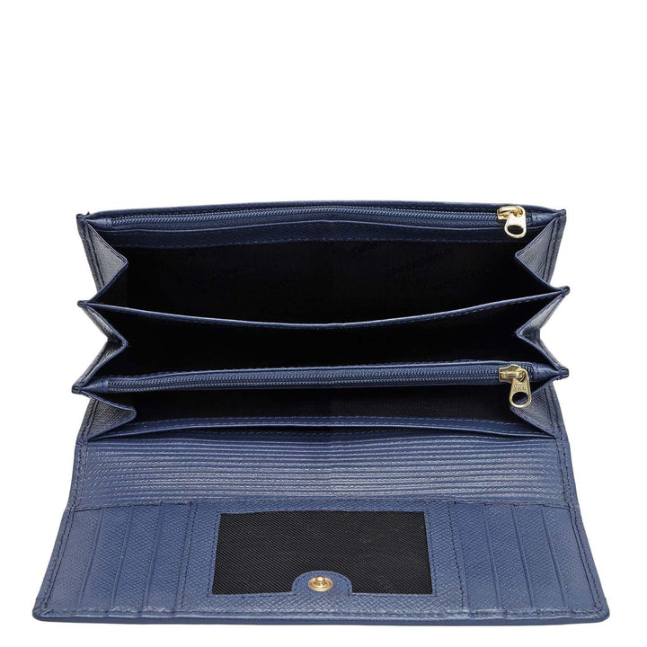 Croco Leather Ladies Wallet - Stardust