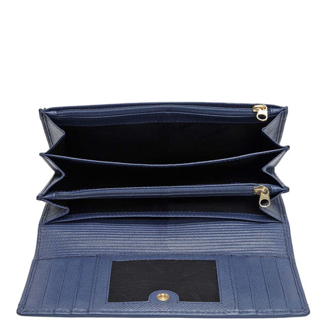 Croco Leather Ladies Wallet - Stardust