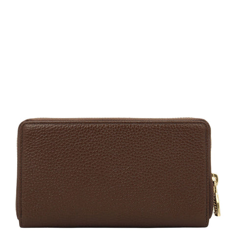 Classic Zip Around Wallet - Mocha