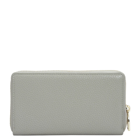 Da Milano Women's Leather Wallet - Wax Leather Ladies Wallet - Khaki