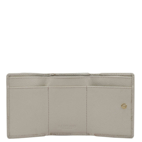 Da Milano Women's Leather Wallet - Franzy Leather Ladies Wallet - Cream