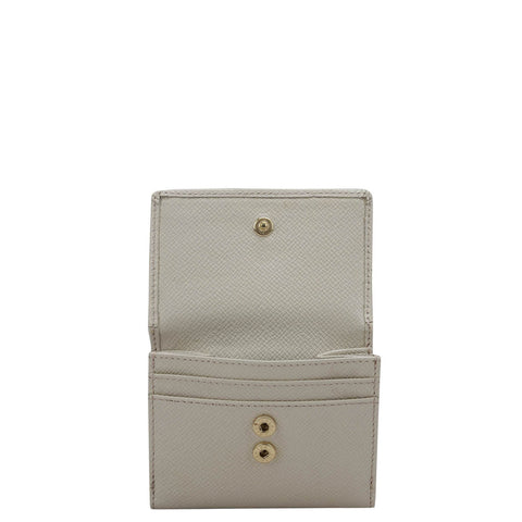 Da Milano Women's Leather Wallet - Franzy Leather Ladies Wallet - Cream