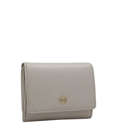 Da Milano Women's Leather Wallet - Franzy Leather Ladies Wallet - Cream