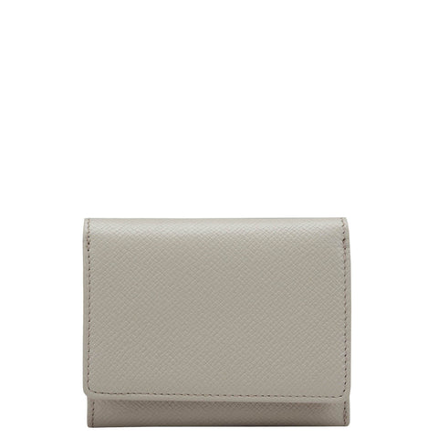 Da Milano Women's Leather Wallet - Franzy Leather Ladies Wallet - Cream