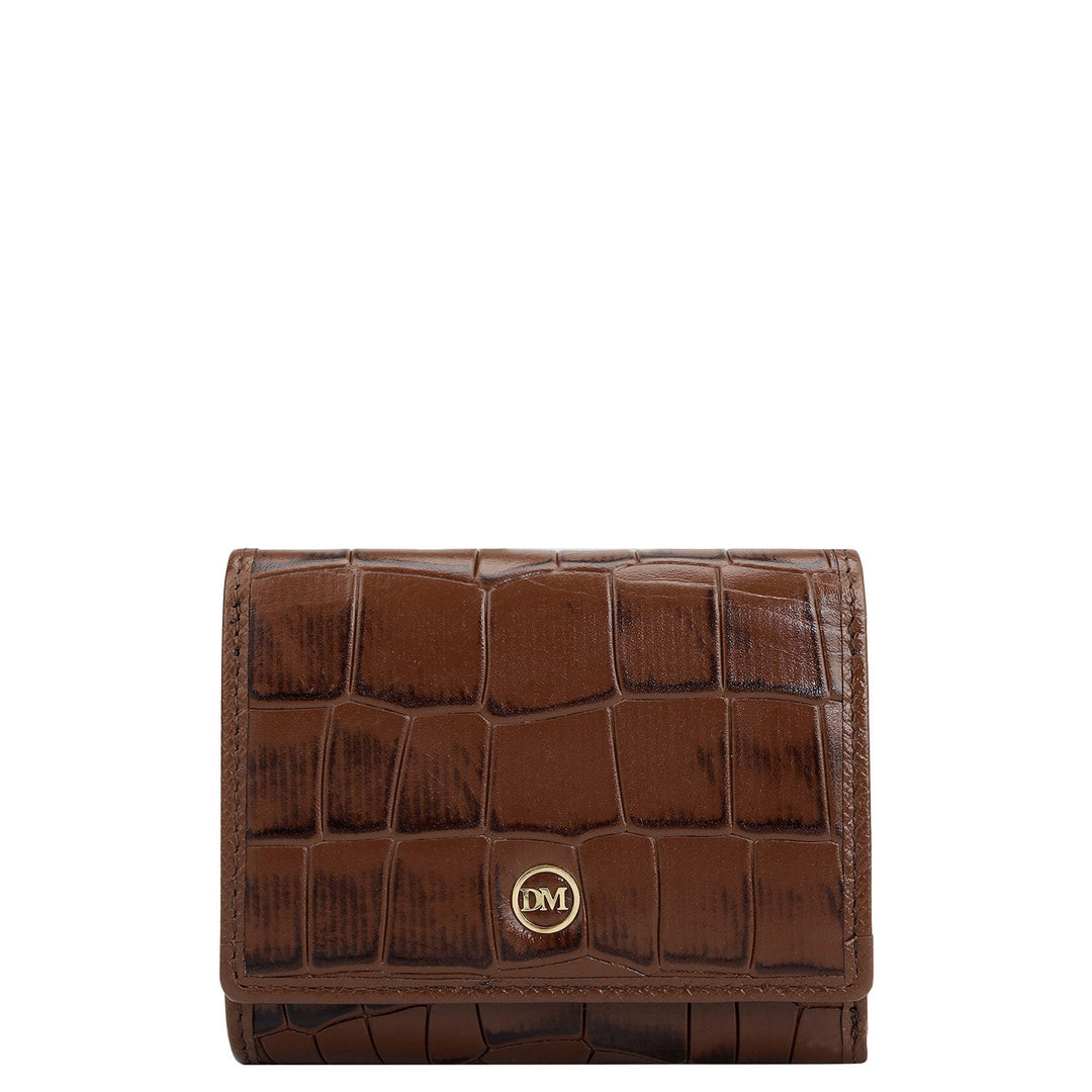 Croco Leather Ladies Wallet - Date