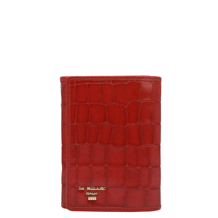 Croco Leather Ladies Wallet - Red