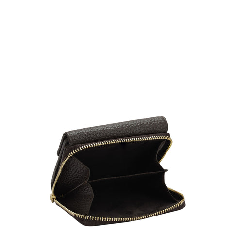 Da Milano Women's Leather Wallet - Wax Leather Ladies Wallet - Date