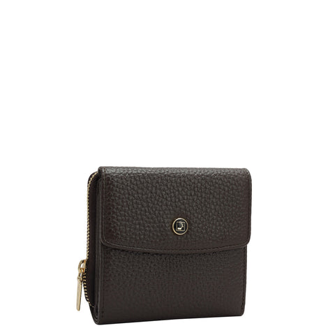 Da Milano Women's Leather Wallet - Wax Leather Ladies Wallet - Date
