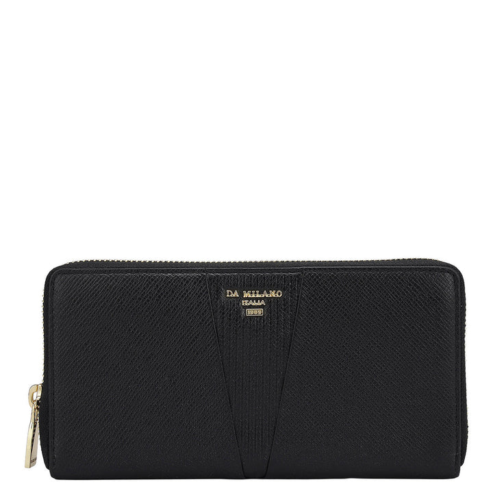 Franzy Leather Ladies Wallet - Black