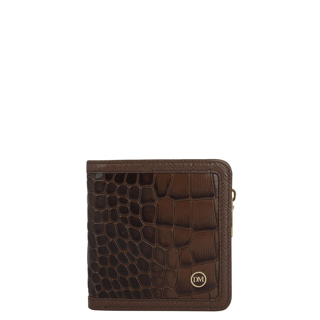 Croco Leather Ladies Wallet - Date