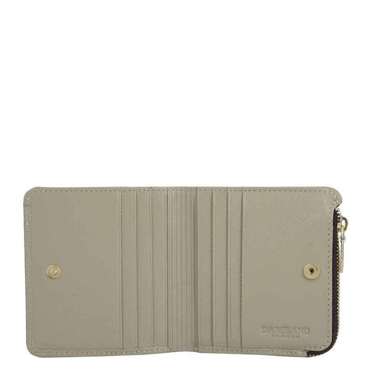 Croco Leather Ladies Wallet - Frost