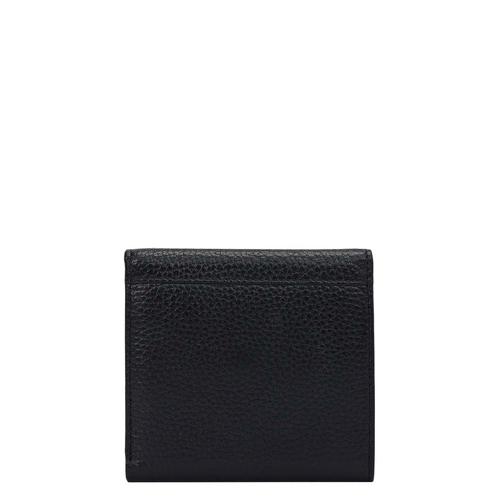 Wax Leather Ladies Wallet - Black