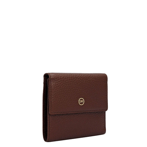 Wax Leather Ladies Wallet - Espresso