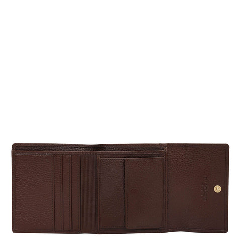 Wax Leather Ladies Wallet - Espresso