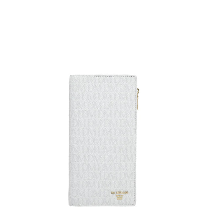 Monogram Leather Ladies Wallet - White