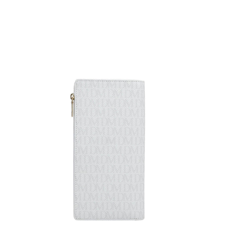 Monogram Leather Ladies Wallet - White