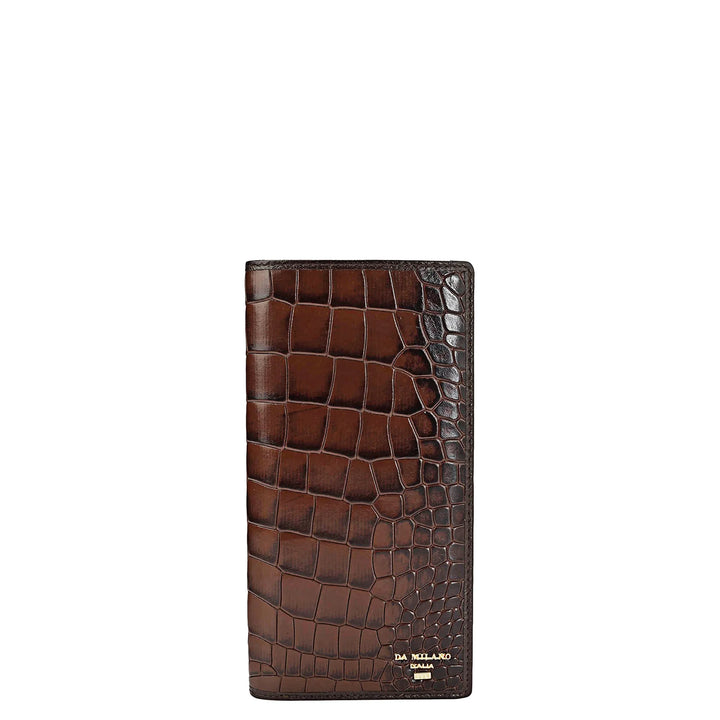 Croco Leather Ladies Wallet - Brown
