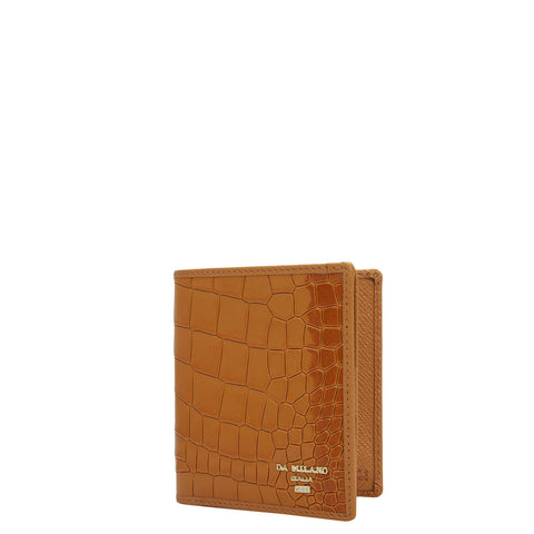 Croco Leather Ladies Wallet - Flame