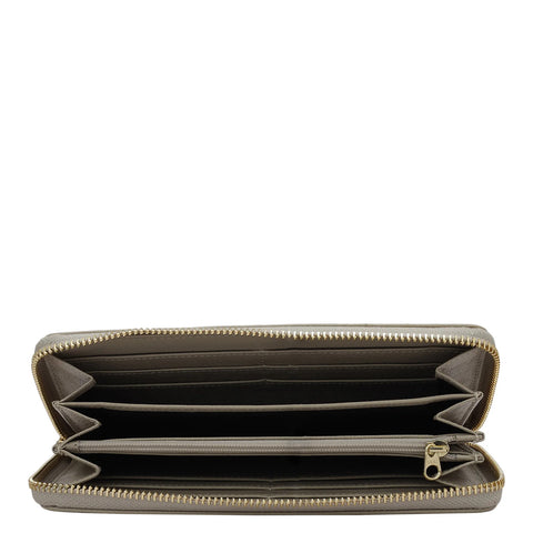 Croco Leather Ladies Wallet - Gold