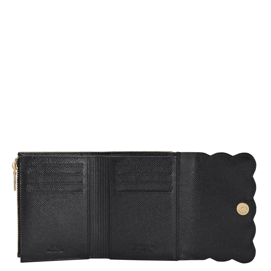 Franzy Leather Ladies Wallet - Black